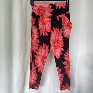 Made in Korea Pull on Lounge Pants Sunflower Flowy High Waisted Pants